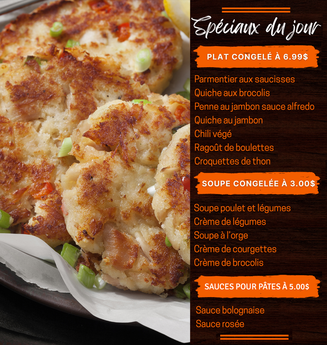 Spéciaux du jour- février 2023