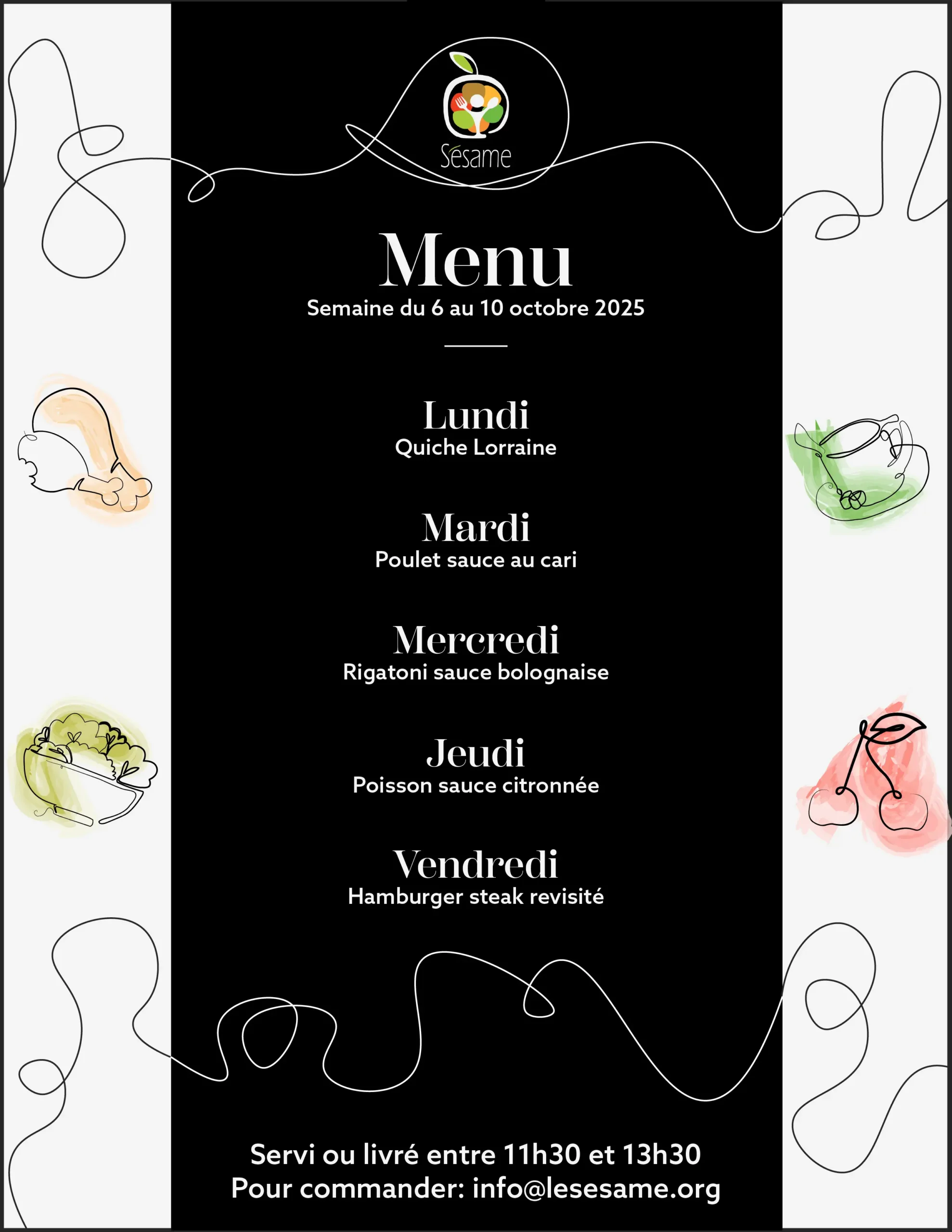 36 - Sésame - Menu - 6 octobre 2025